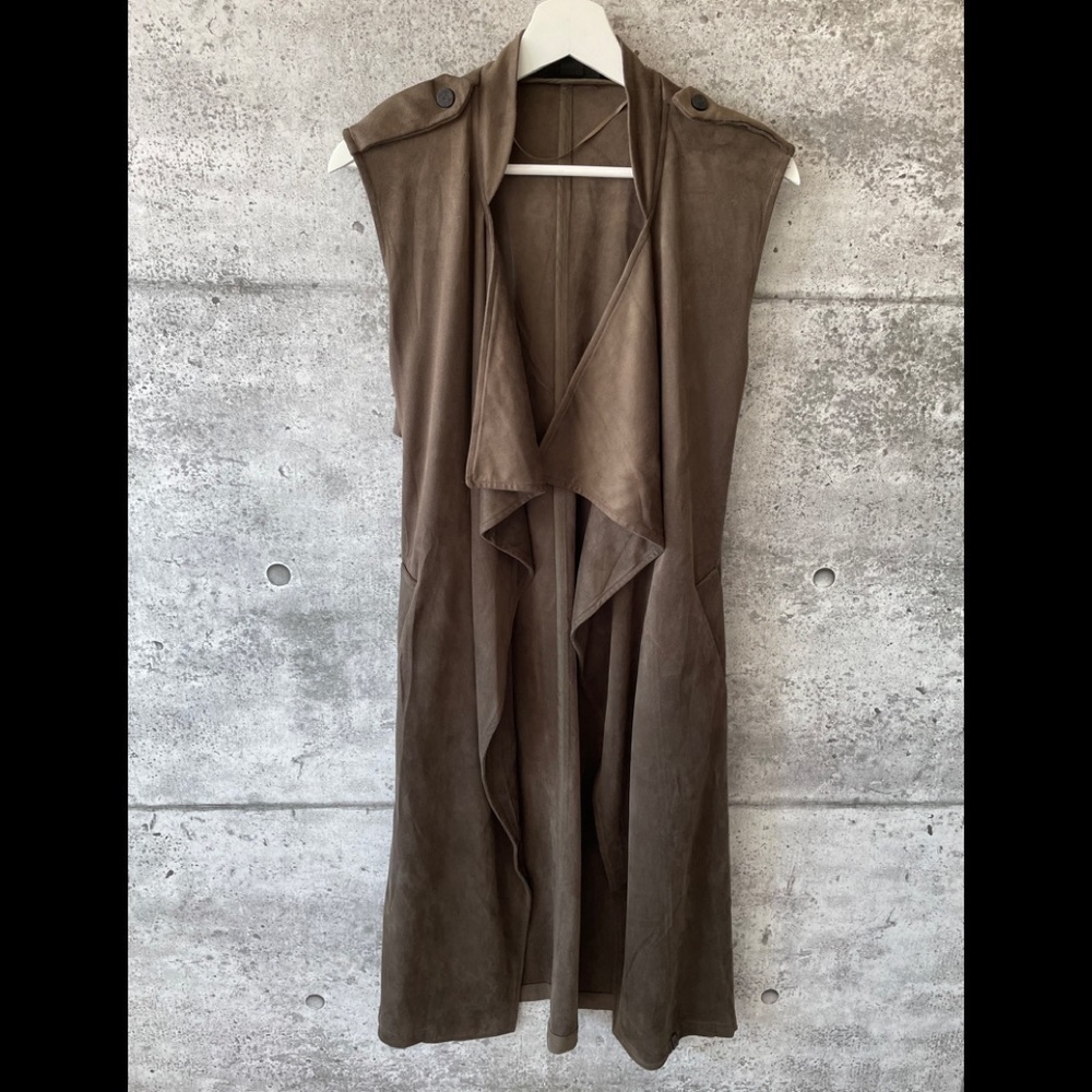 Rudsak  Long Cardigan vest Belt Sleeveless Sz Small❤️